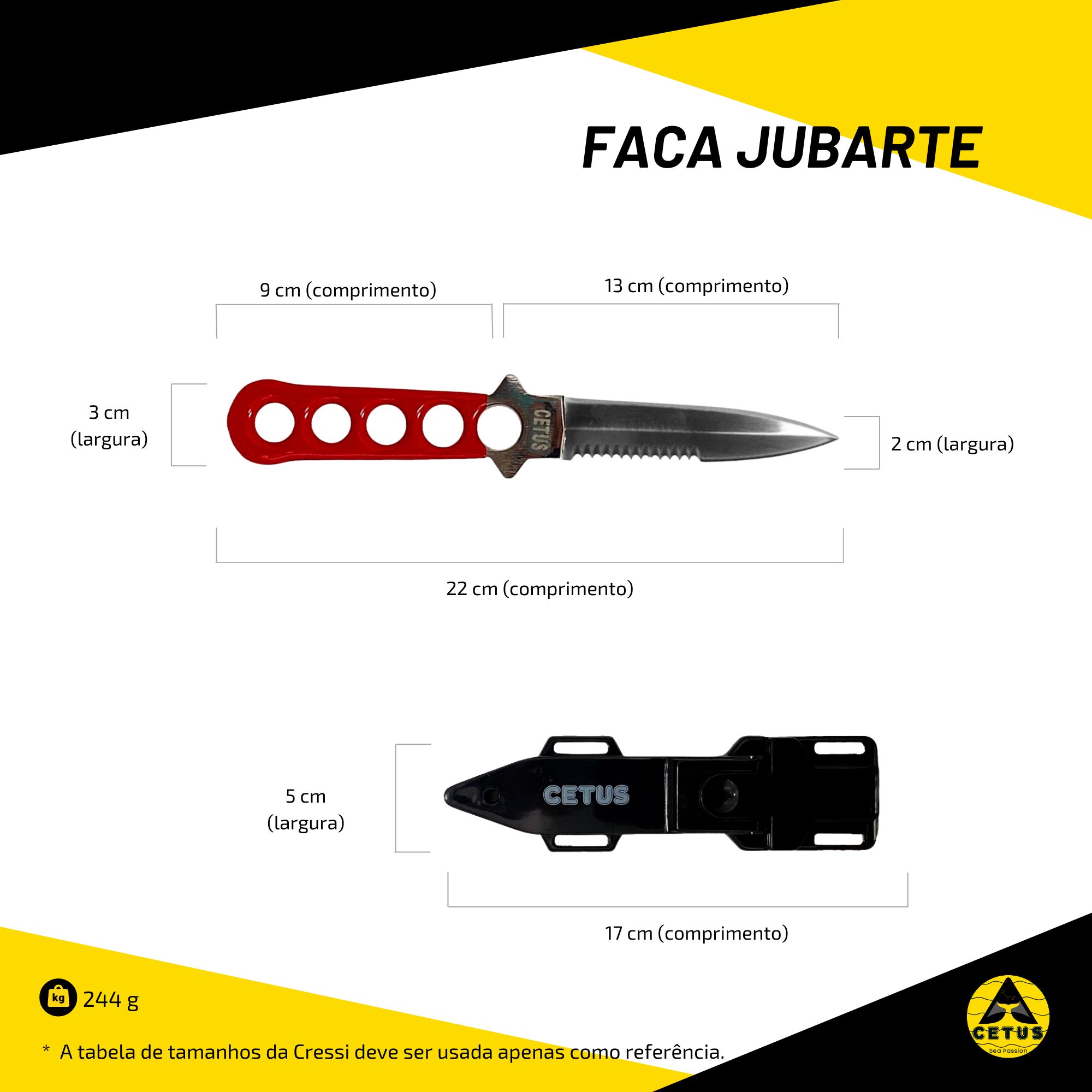Faca De Mergulho Cetus Jubarte - Imagem 2